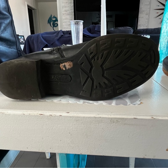 Bass Lauren Leather Black Boots - Picture 4 of 6